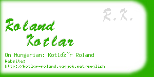 roland kotlar business card